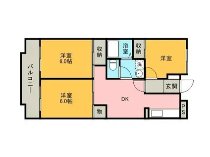 サンシティヒコタC-1(3DK/3階)の間取り写真