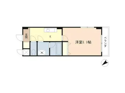 メゾンドシャルマン(1K/2階)の間取り写真