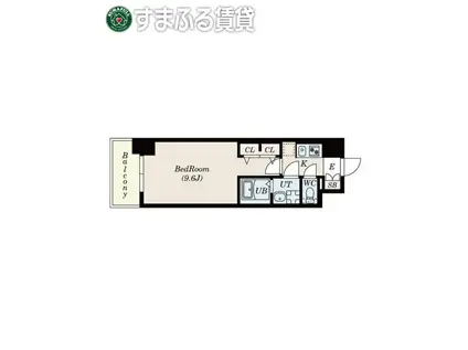 SーRESIDENCE岡崎公園AUREATE(1K/10階)の間取り写真