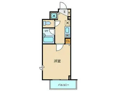 パークサイド亀戸(1K/2階)の間取り写真