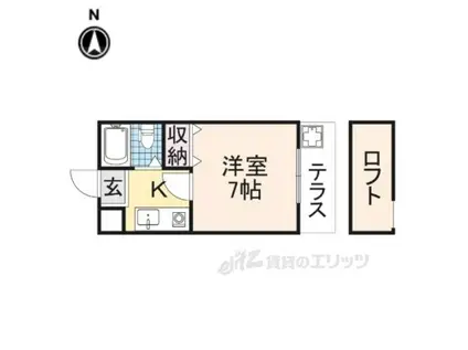 マンションフィールドナウ(1K/2階)の間取り写真