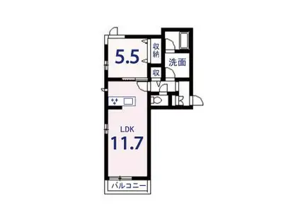 シャーメゾンロペ(1LDK/1階)の間取り写真