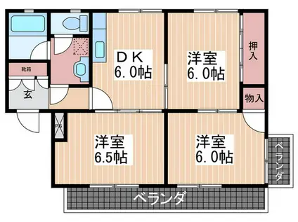 神田コーポラス(3DK/3階)の間取り写真