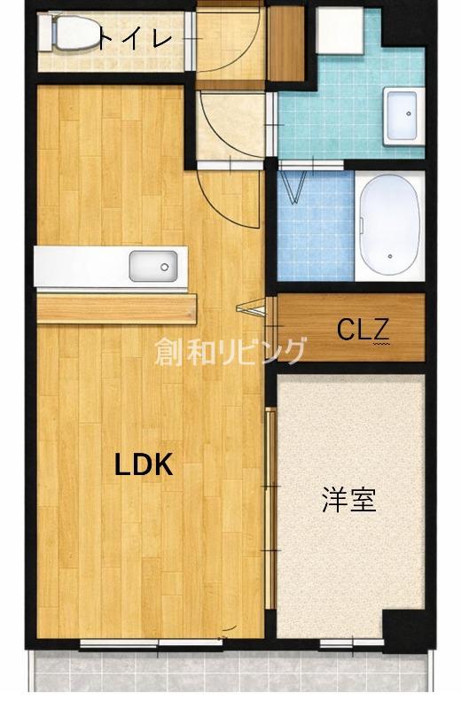 MODERN PALAZZO 文教通(1LDK/7階)の間取り写真