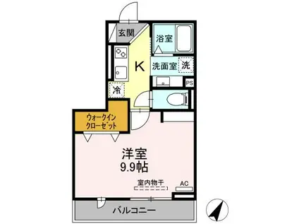 ぴりか/ひより ぴりか(1K/2階)の間取り写真