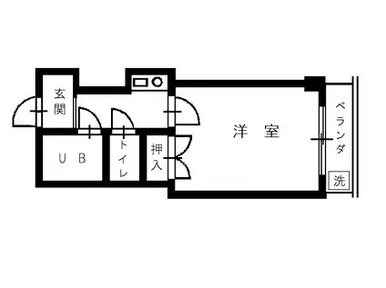 ハイツ25(1K/3階)の間取り写真