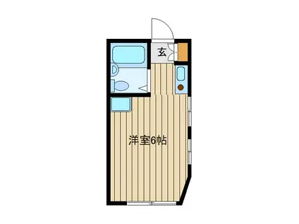 泉ハイツ(ワンルーム/1階)の間取り写真