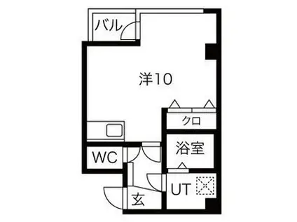 デイジーヒル(ワンルーム/2階)の間取り写真