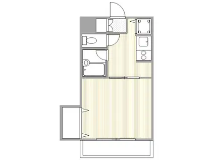 菱和パレス東池袋(1K/2階)の間取り写真