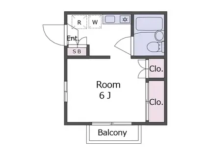 メゾンTM(1K/2階)の間取り写真