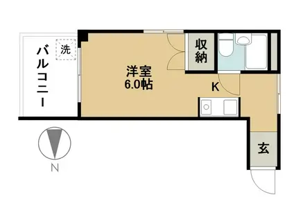 下野マンション(ワンルーム/3階)の間取り写真