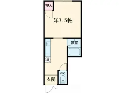 シャトレット(1K/2階)の間取り写真