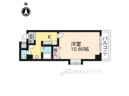 メディナ三条室町(1K/5階)の間取り写真