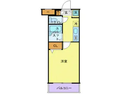 ジェノヴィア中野都立家政(1K/5階)の間取り写真