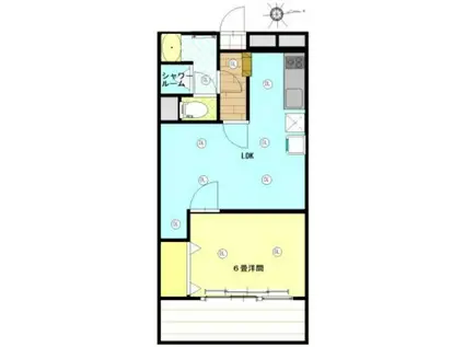 第5コーポサンキョー(1LDK/2階)の間取り写真