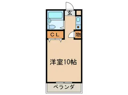 ジョイフル宝ヶ丘(ワンルーム/3階)の間取り写真