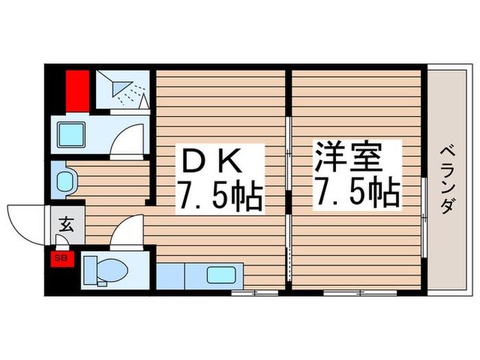 伊藤マンション(1DK/2階)の間取り写真