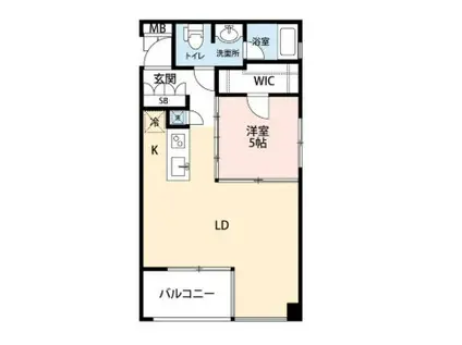 プライムアーバン恵比寿 マイナビSTAYアーバンハイテラス恵比寿(1LDK/2階)の間取り写真