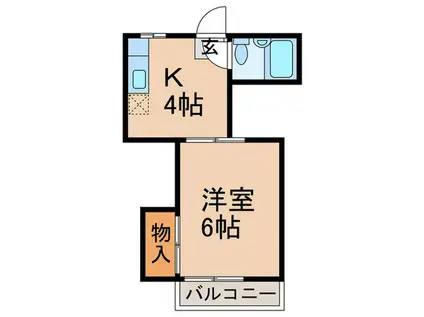 エーデルワイス(1K/2階)の間取り写真