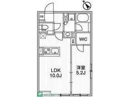ラヴィエール滝野川(1LDK/1階)の間取り写真