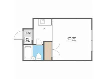 プレザント中村(1K/1階)の間取り写真