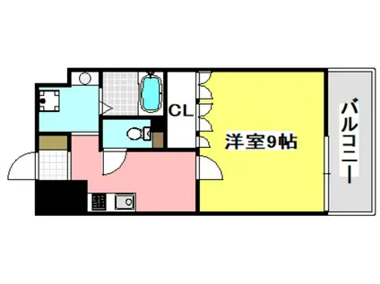 グリーンヒルIII(1K/1階)の間取り写真