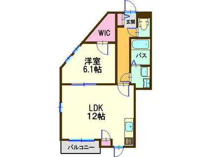 LA MAISON DE BIJOUX KASE(1LDK/2階)の間取り写真