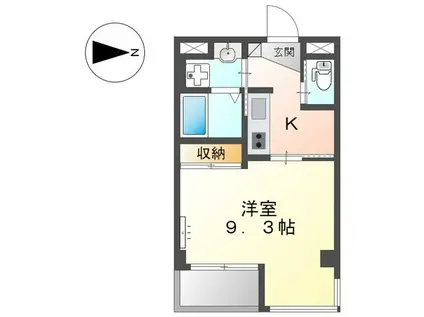 キアーズII(1K/5階)の間取り写真