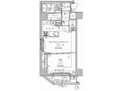 RELUXIA両国緑4丁目(1LDK/6階)の間取り写真