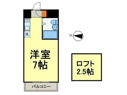 ベルシティ青砥(ワンルーム/2階)の間取り写真