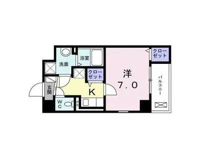 ジェーハイム(1K/3階)の間取り写真