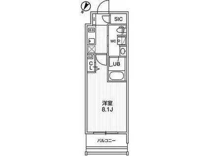 ステージグランデ日本橋人形町(1K/7階)の間取り写真