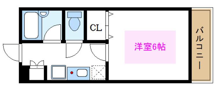 サンクレア(1K/1階)の間取り写真