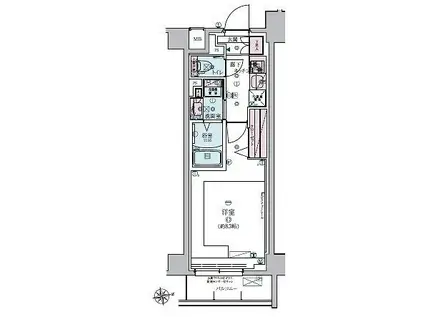 リヴシティ成増ミュジオ(1K/1階)の間取り写真