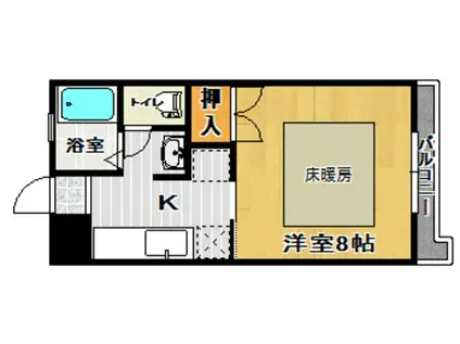 ドゥ・カンパーニュ(1K/3階)の間取り写真