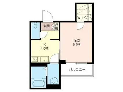 エレンシア(1K/3階)の間取り写真