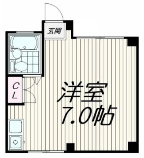 久保マンション(ワンルーム/1階)の間取り写真