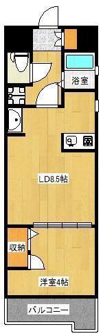 みついビル(1LDK/3階)の間取り写真