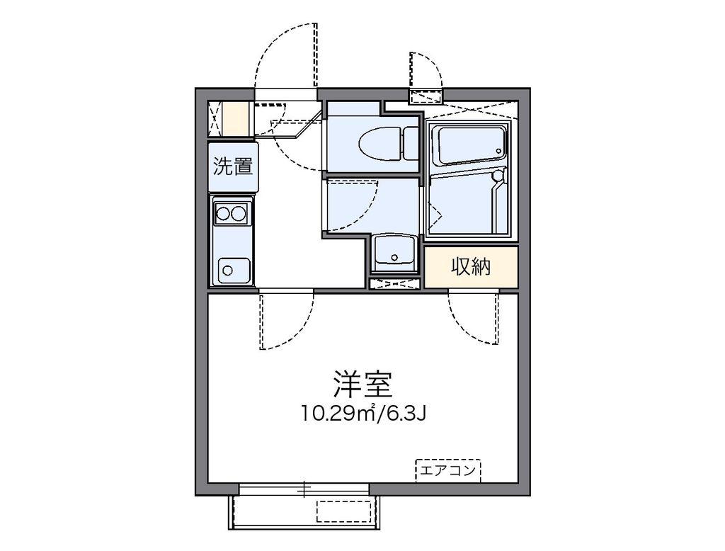 レオネクストブラウンハイツ(1K/2階)の間取り写真