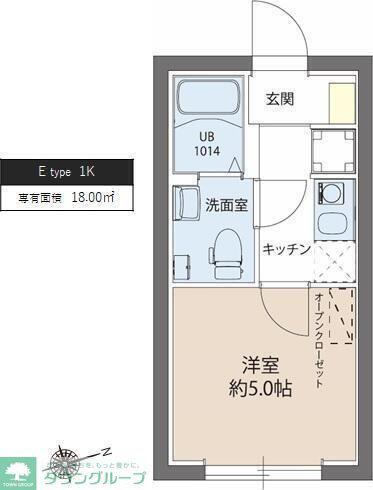 レピュア綾瀬レジデンス(1K/4階)の間取り写真