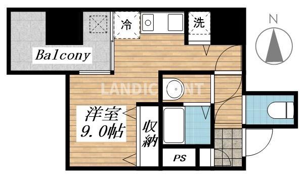 リード桜坂(1K/6階)の間取り写真