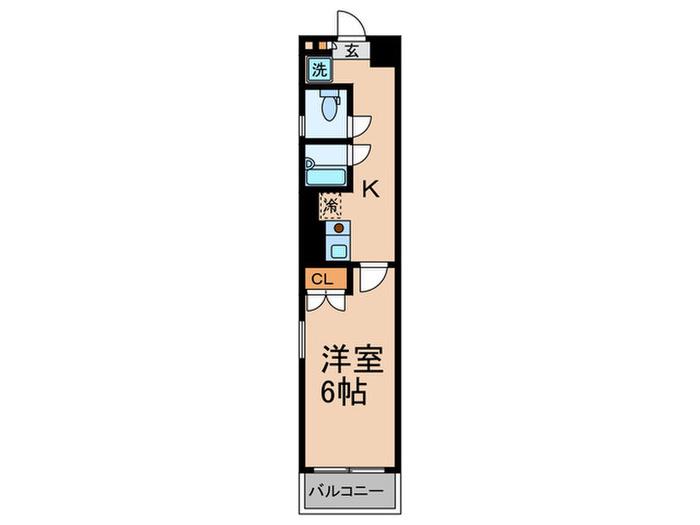 インベスト川崎(1K/5階)の間取り写真