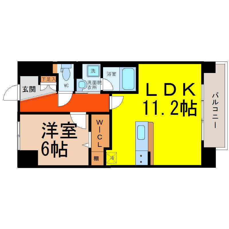 NAVIGLIO PALAZZO(1LDK/5階)の間取り写真