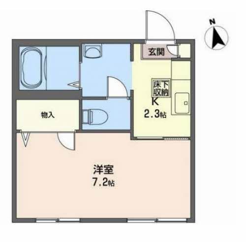 コンフォーレ石川(1K/1階)の間取り写真
