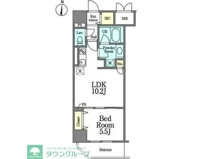 新栄アイサンメゾン(1LDK/3階)の間取り写真