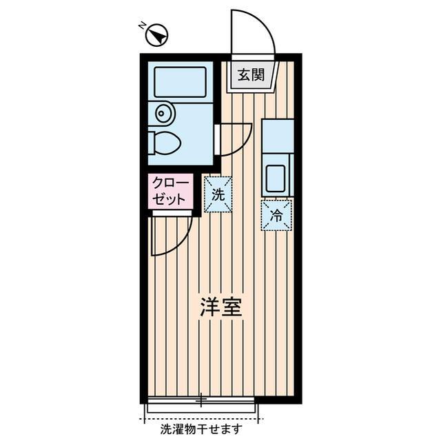 ケー・アトール(ワンルーム/2階)の間取り写真
