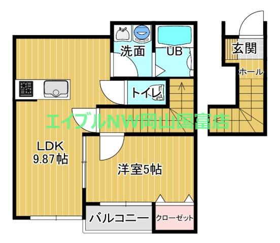 ソラリオ(1LDK/2階)の間取り写真