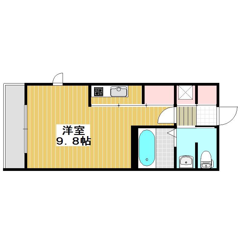 プリムローズ(1K/2階)の間取り写真