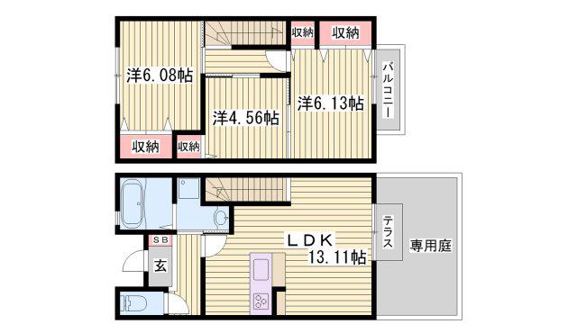 アローイン(3LDK/2階)の間取り写真