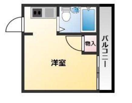 大栄興産ビル(ワンルーム/3階)の間取り写真